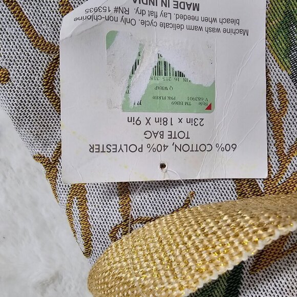 NWT Mabelle  Gray Floral Scripture Tapestry Tote Oversized - Picture 9 of 10